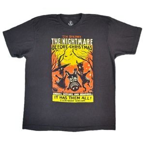 Disney Tim Burton's The Nightmare Before Christmas Shirt XL Lock Shock Barrel